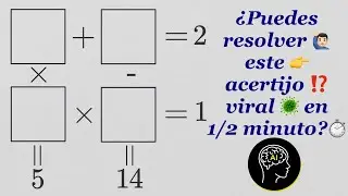 ¿Puedes resolver este acertijo viral ¡en menos de 0.5 minutos!? | 😎😱✌