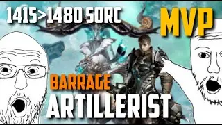 [Lost Ark] 1415 Artillerist MVP out-dmg 1480 Sorc, 28% DMG Barrage Spec/Crit - Argos