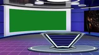 HD News Studio Green Screen WIth Desk For Kinemaster, Adobe Premiere, Adobe After Effects and Edius