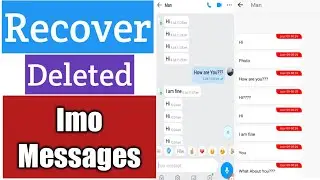 How To Recover Deleted Imo Messages | Restore Imo Deleted Messages