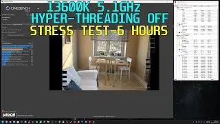 13600K 5.1GHz 1.18V (Hyper-Threading Off) Undervolting vs Auto Vcore