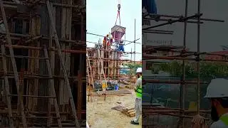 Station Column Concrete Pour Technique #concretepour #construction #ytces
