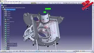 CATIA V5 - Crankcase study with Dynamic sectioning