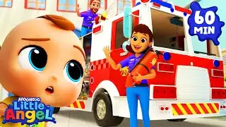 This is how Fire Engines Work | Fun with Baby John! | Little Angel Nursery Rhymes & Kids Songs