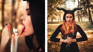 Фотосессия на HALLOWEEN. Осенняя съёмка в лесу. Halloween photoshoot  | ЗА КАДРОМ 2019