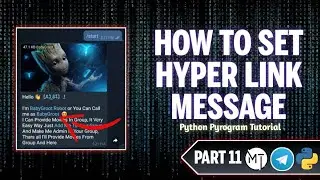 How Set Text Message Part 11 PyrogramBot Python3 Malayalam Bot Editing MoTech