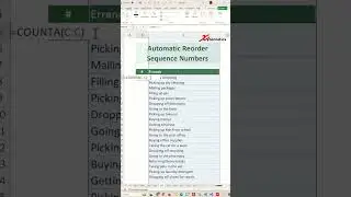 How do I automatically reorder numbers in Excel - Excel Tips and Tricks