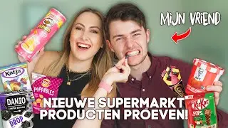 NIEUWE PRODUCTEN uit de SUPERMARKT testen 😱 (met mijn vriendje)