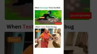 When developer finds the bug vs when tester finds the bug🤣😂#developer #tester #coding #viral #shorts