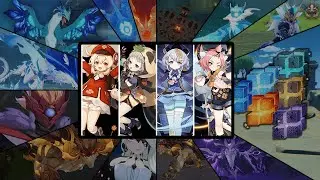 Playtime Is Over! Klee, Sayu, Qiqi And Diona Against All Bosses In The Game - Genshin Impact