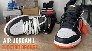 AIR JORDAN 1 ELECTRO ORANGE REVIEW AND ON FEET WITH LACE SWAPS