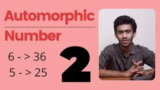 Automorphic Number | Problem Solving | Tamil | code io