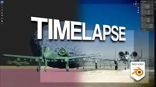 Blender Timelapse | Military Jet Taxiing Scene