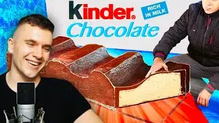 МЫ ПРИГОТОВИЛИ ОГРОМНЫЙ Kinder chocolate ВЕСОМ В 100 КИЛОГРАММ! РЕАКЦИЯ АУРУМА!