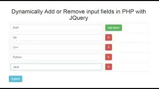 Dynamically Add / Remove input fields in PHP with Jquery Ajax