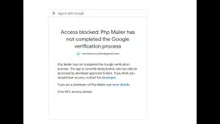 Access blocked: App not completed the Google verification process error in oauth2