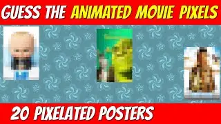 Guess the PIXELATED ANIMATED MOVIE POSTER | Movie quiz challenge