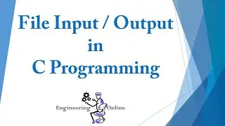 File Input and Output in C Language | C Programming Tutorial in Hindi/Urdu