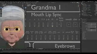 3d Cartoon Grandma - Rigged (Rigify, Mixamo bones)