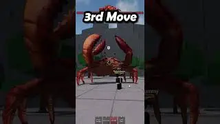 CRAB BOSS MOVESET SHOWCASE... 🦀🔥 #roblox #thestrongestbattlegrounds #shorts
