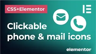 How to make clickable phone and mail icons in Elementor | Open email and dial a number on icon click