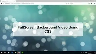 Fullscreen Background Video Using Css3 & Html5, Html Css Background Video, Html5 Loop Video