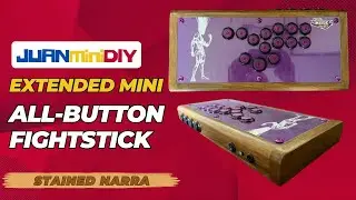 JMD Extended MINI All Button Fightstick in Stained Narra Wood