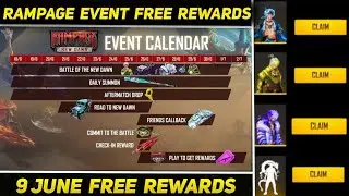 RAMPAGE EVENT FREE REWARDS || 9 JUNE REDEEM CODE || FF NEW EVENT