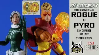 Marvel Legends Xmen ROGUE AND PYRO 20th Anniversary 2 Pack Review