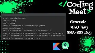 How to Generate SHA1 and SHA-265 Keys in Android Studio Kotlin