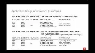 Oracle Database 23c Free - Developer Edition: Usage Annotations