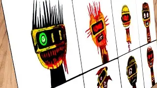 Drawing Incredibox Sprunki Garnold All Phases | BEHIND THE SMILES ( #incredibox #sprunki )