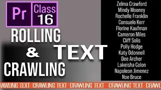 Crawling Text & Rolling Credits in Adobe Premiere Pro | Video Editing Tutorial in Hindi | Class 16