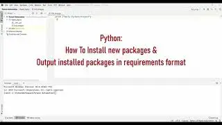 Python Tutorial: Install Python Modules/Packages for Virtual Env