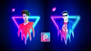 PICSART NEON TRIANGLE EFFECT | PICSART PHOTO EDITING | NEW STYLE EDITING