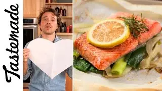 Easiest Salmon Ever (Salmon in Heart Shaped Parchment) | The Tastemakers-Frankie Celenza