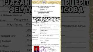 CARA GANTI NAMA IJAZAH DI HP ANDROID #caraeditijazah #tutorial #edit #editingtutorial