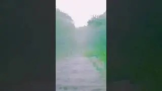 переезжаем горную реку. вид из кабины