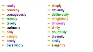 +300 Adverbs Vocabulary List, Common Adverbs Words List