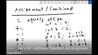 C++ - Lesson #6 - Arithmetic Operators and Assignment Operators
