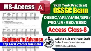 MS Access practical question pdf osssc | Computer Skill Test for PEO Exam 2023 Odisha