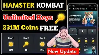 Hamster Kombat 🔥 231 Million Coin FREE 🔑 Keys, hamster kombat new update, hamster kombat daily combo