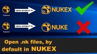 Open .nk project files, by default in nukeX 