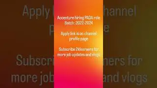 Accenture hiring for PADA 2022-2024 batch #accentureoffcampusdrive #accenture #hiring hir