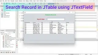 Search record from JTable in Java using  JTextField