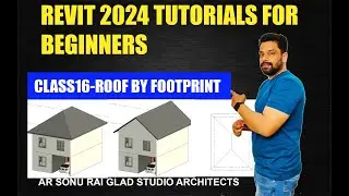 Revit Architecture 2024 tutorials for beginners II Roof by footprint (Class-16)