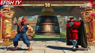 Akuma vs M. Bison (Hardest AI) - Street Fighter V