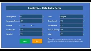 Automatic Data Entry Form in Excel | how to Create automatic data entry form in Excel using Macro.