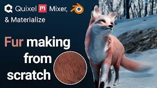 Texturing and grooming a fox fur with Quixel Mixer, Materialize and Blender 2.9
