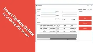 Insert Update Delete in C# Using SQL Server